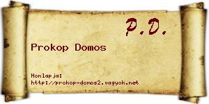 Prokop Domos névjegykártya